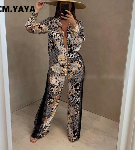 Peacock Set Button Up Blouse and Pants